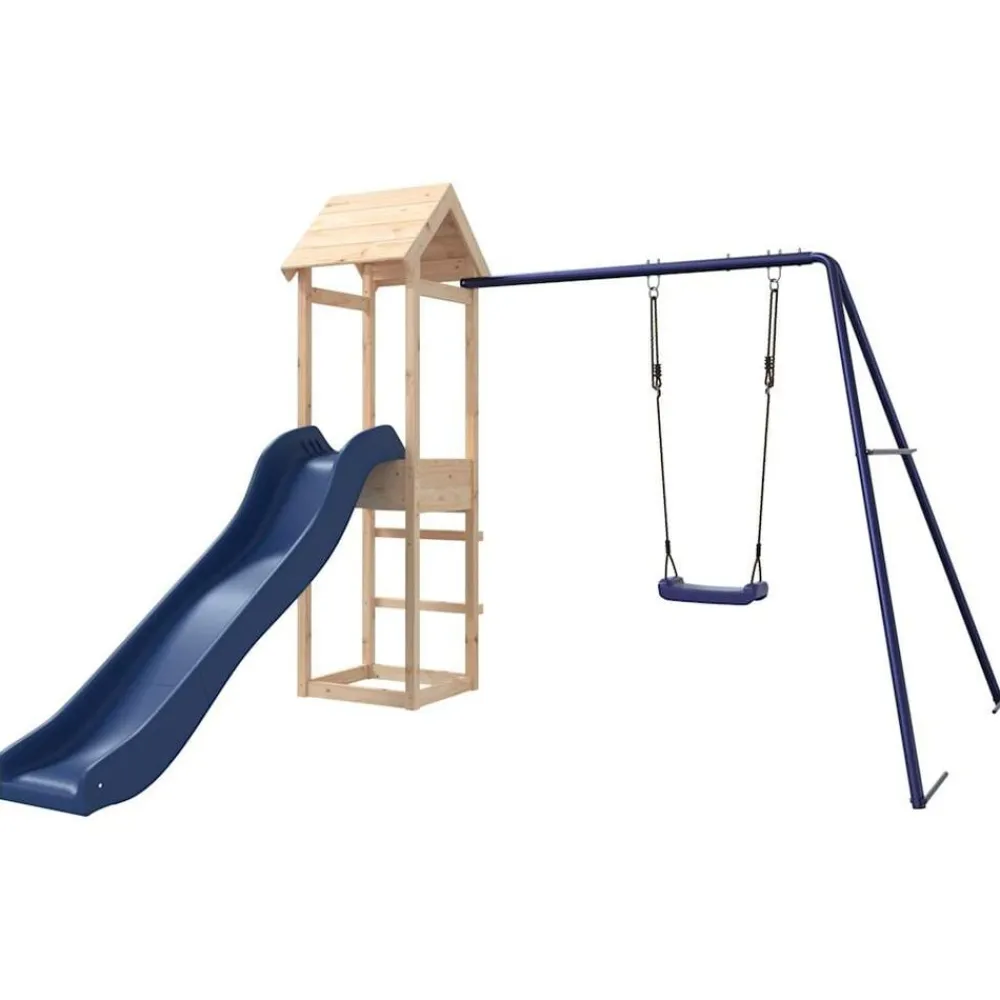vidaXL Parque infantil de exterior madera maciza de pino Discount