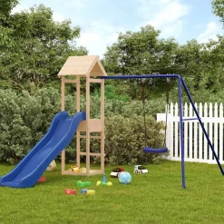 vidaXL Parque infantil de exterior madera maciza de pino Discount