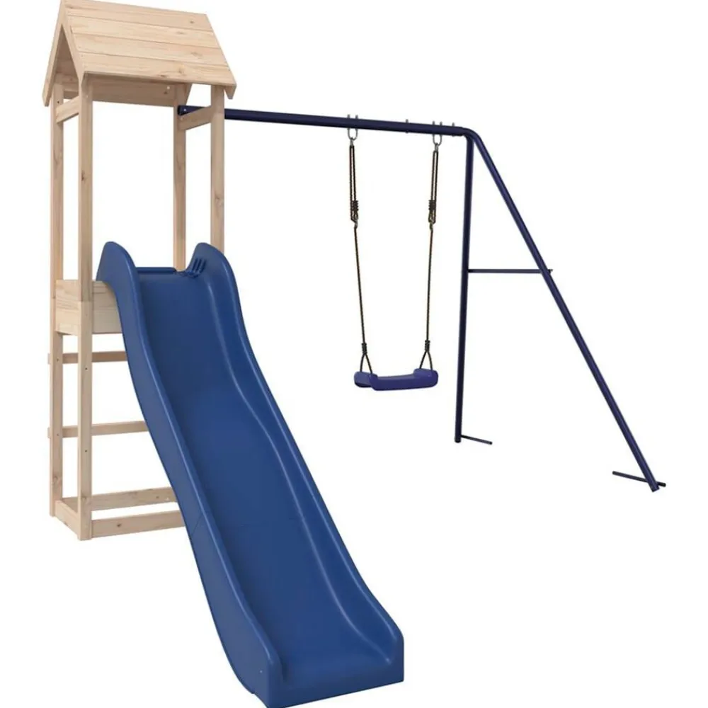 vidaXL Parque infantil de exterior madera maciza de pino Discount