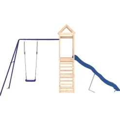 vidaXL Parque infantil de exterior madera maciza de pino New