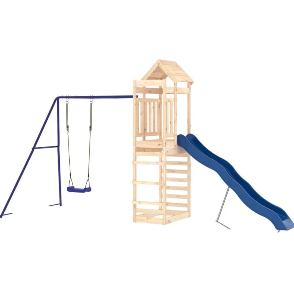 vidaXL Parque infantil de exterior madera maciza de pino New