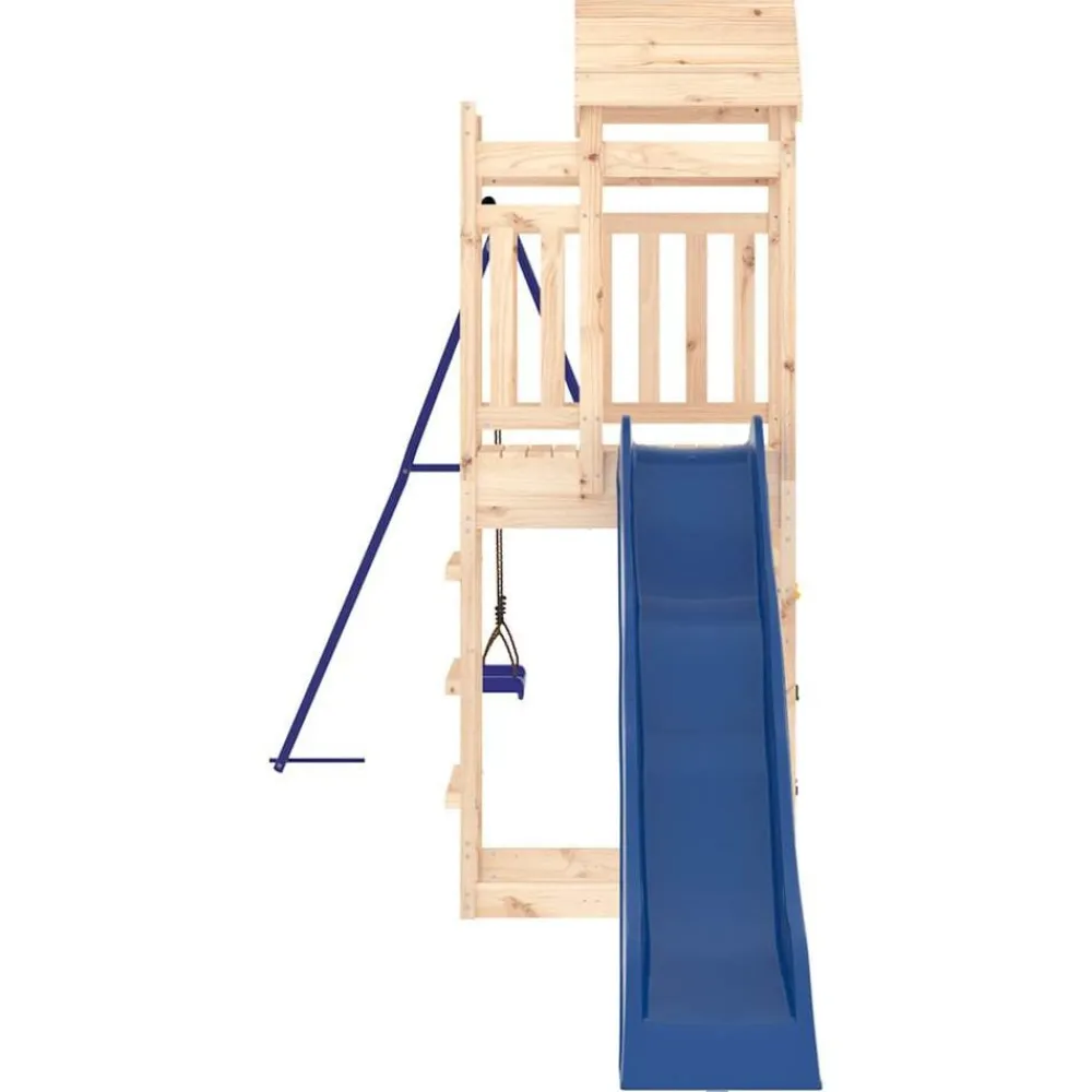 vidaXL Parque infantil de exterior madera maciza de pino New