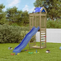 vidaXL Parque infantil de exterior madera de pino impregnada Clearance