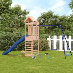 vidaXL Parque infantil de exterior madera maciza Douglas
