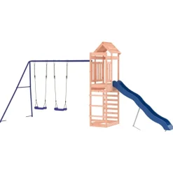 vidaXL Parque infantil de exterior madera maciza Douglas New