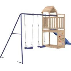 vidaXL Parque infantil de exterior madera maciza de pino Sale