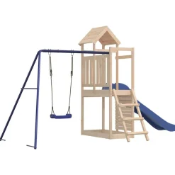vidaXL Parque infantil de exterior madera maciza de pino Discount