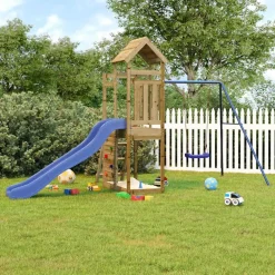 vidaXL Parque infantil de exterior madera de pino impregnada Clearance