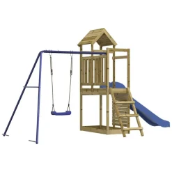 vidaXL Parque infantil de exterior madera de pino impregnada Clearance