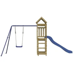 vidaXL Parque infantil de exterior madera de pino impregnada Clearance