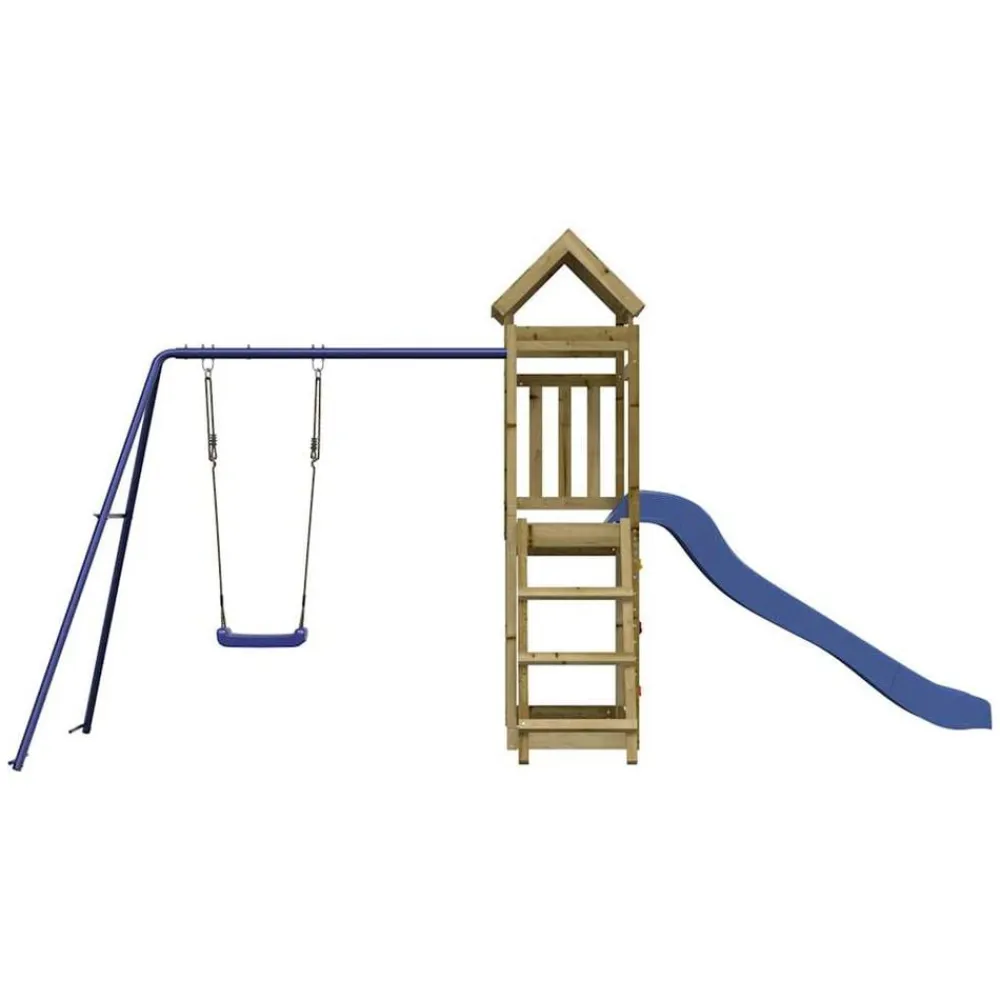 vidaXL Parque infantil de exterior madera de pino impregnada Clearance