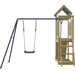 vidaXL Parque infantil de exterior madera de pino impregnada Outlet