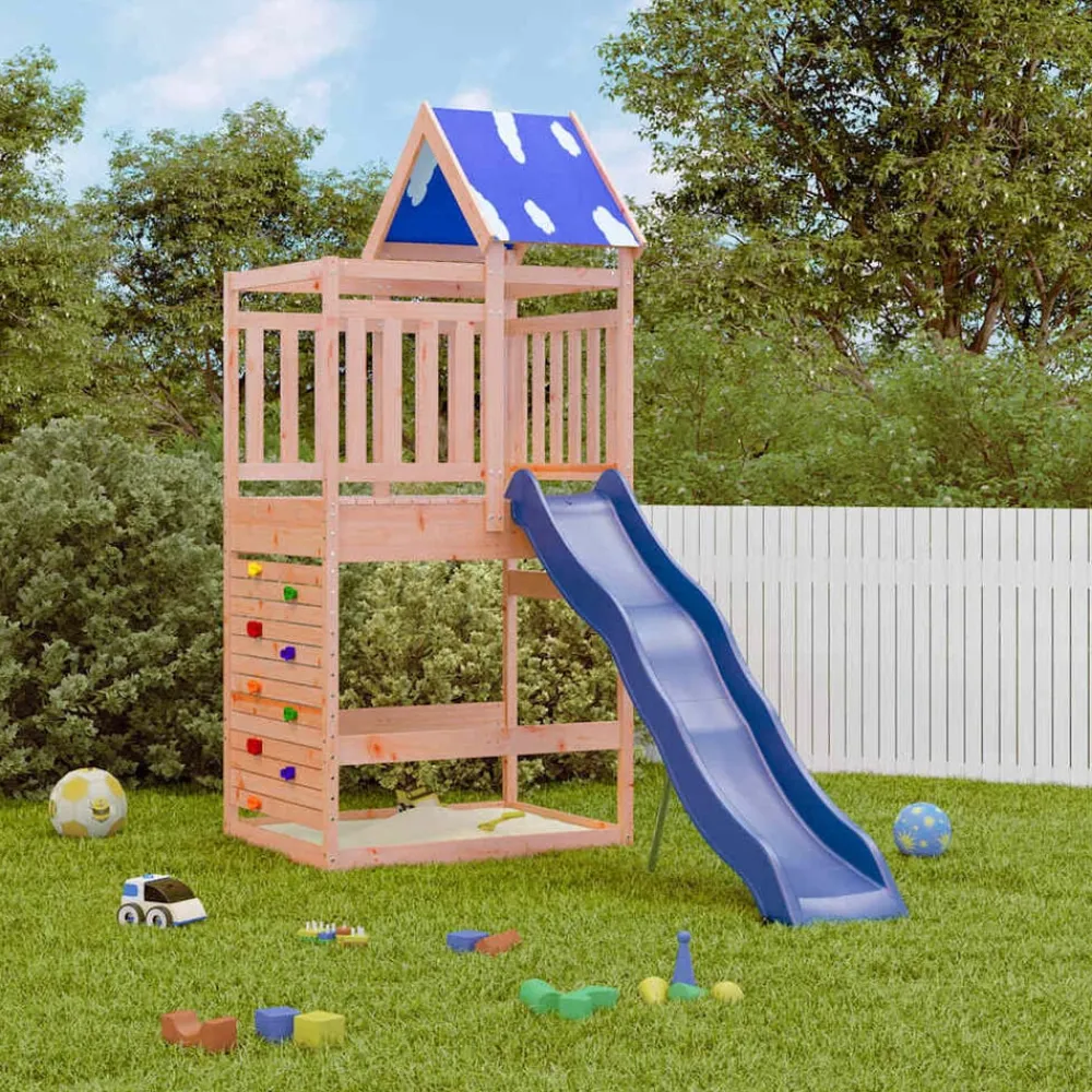 vidaXL Parque infantil de exterior madera maciza Douglas3156935 Clearance