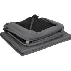 vidaXL Parque infantil para bebés con colchón tela lino Gris oscuro