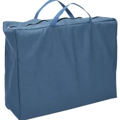 vidaXL Parque infantil para bebés con colchón tela lino marino Azul New