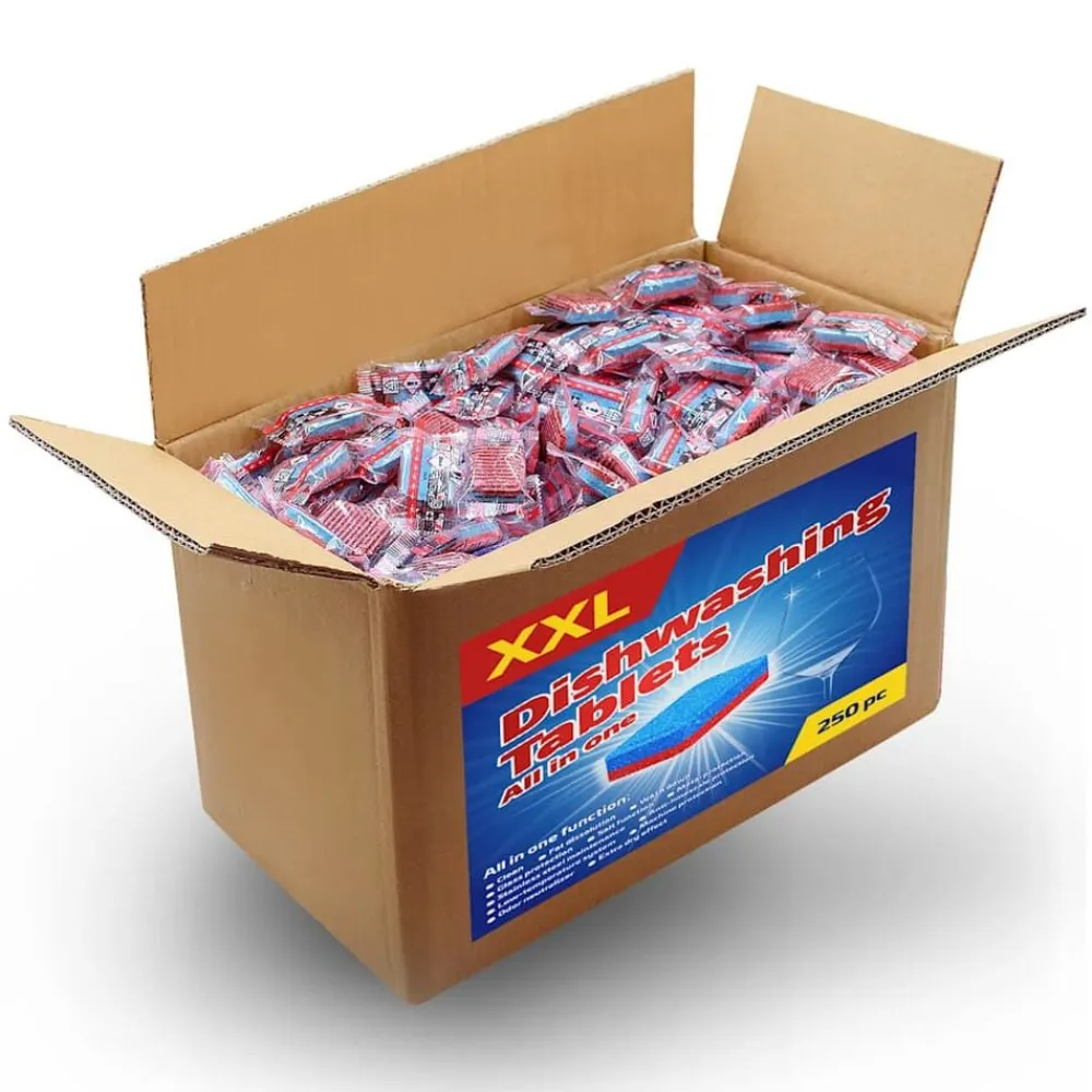 vidaXL Pastillas de lavavajillas 12 en 1 250 unidades 4,5 kg Clearance