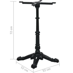 vidaXL Pata de mesa de bistró negra 52x52x72 cm de hierro fundido Sale