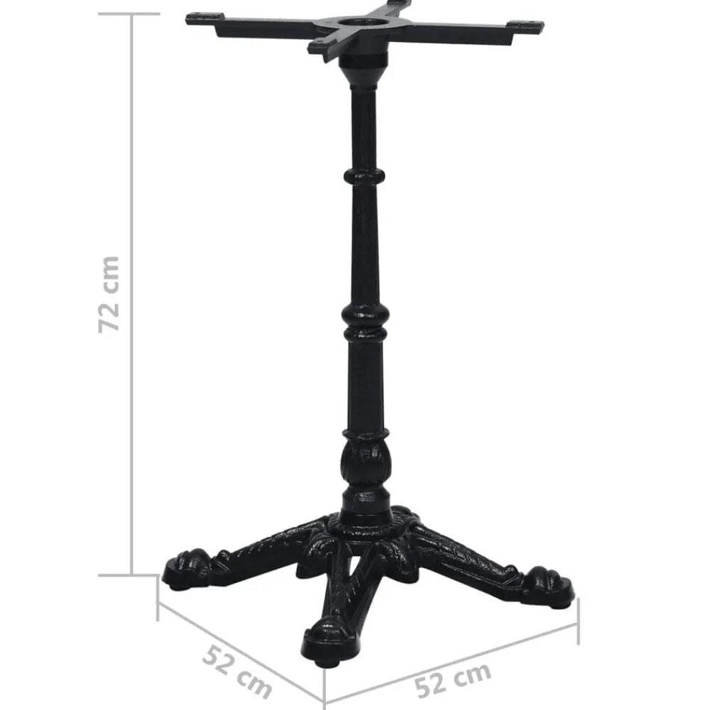 vidaXL Pata de mesa de bistró negra 52x52x72 cm de hierro fundido Sale
