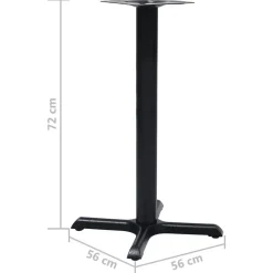 vidaXL Pata de mesa de bistró negra 56x56x72 cm de hierro fundido Outlet