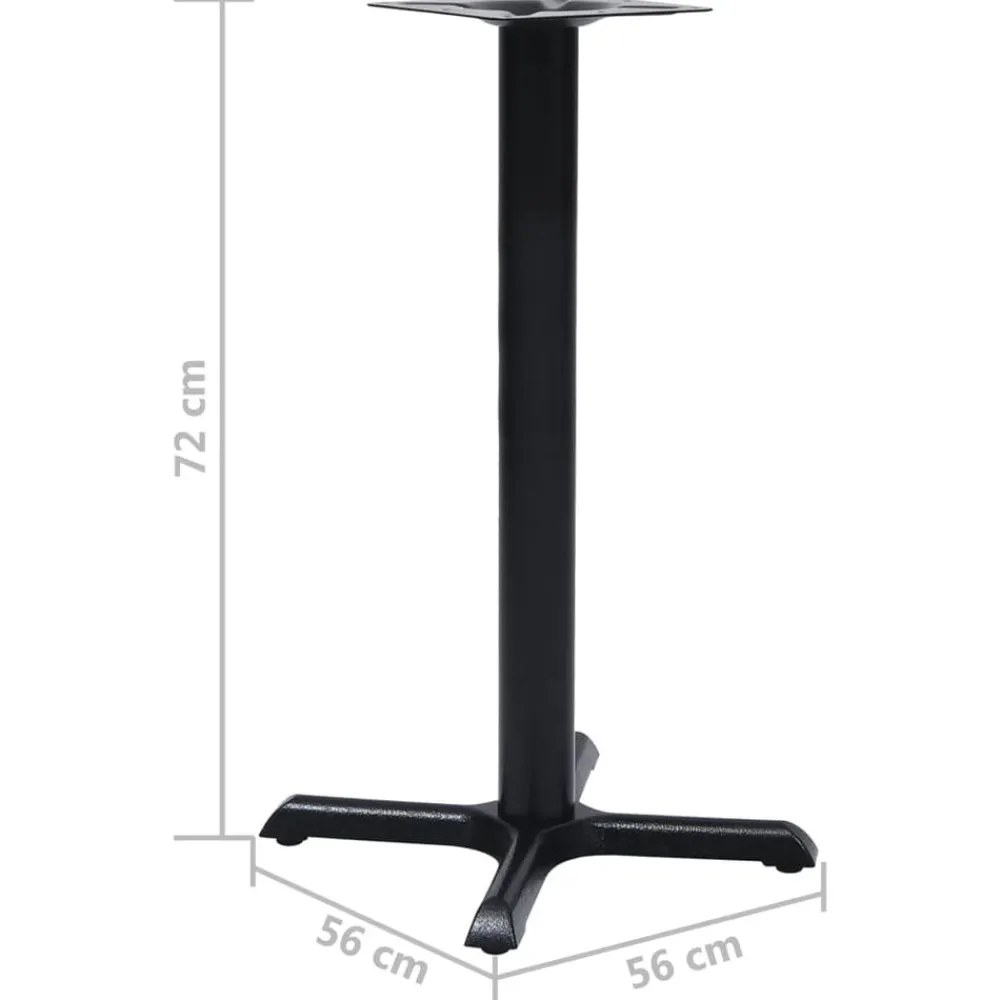 vidaXL Pata de mesa de bistró negra 56x56x72 cm de hierro fundido Outlet
