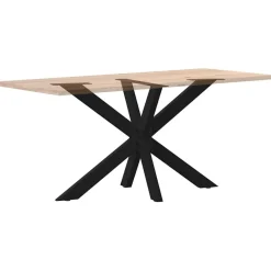 vidaXL Pata de mesa de comedor forma de araña negra 120x68x(72-73) cm acero Negro Clearance
