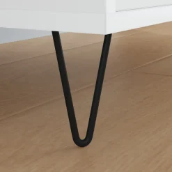 vidaXL Accesorios De Bricolaje-Pata de Mueble 2 pcs Negro 54.1 x 54.1 x 100 mm Hierro