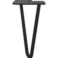vidaXL Accesorios De Bricolaje-Pata de Mueble 2 pcs Negro 54.1 x 54.1 x 100 mm Hierro