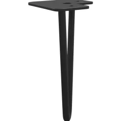 vidaXL Accesorios De Bricolaje-Pata de Mueble 2 pcs Negro 54.1 x 54.1 x 100 mm Hierro