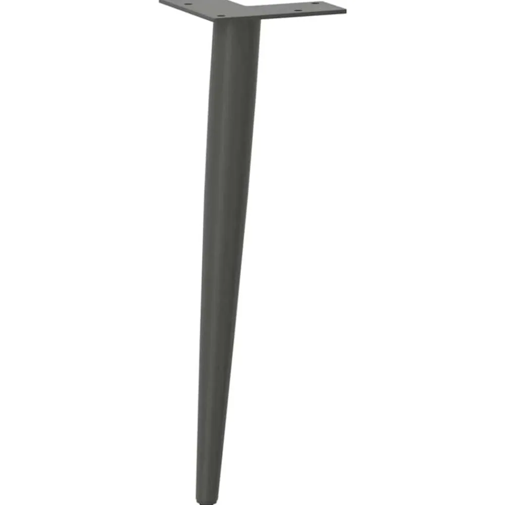 vidaXL Patas cónicas para mesa de centro (4 unidades), , 30-31 cm, acero Antracita New