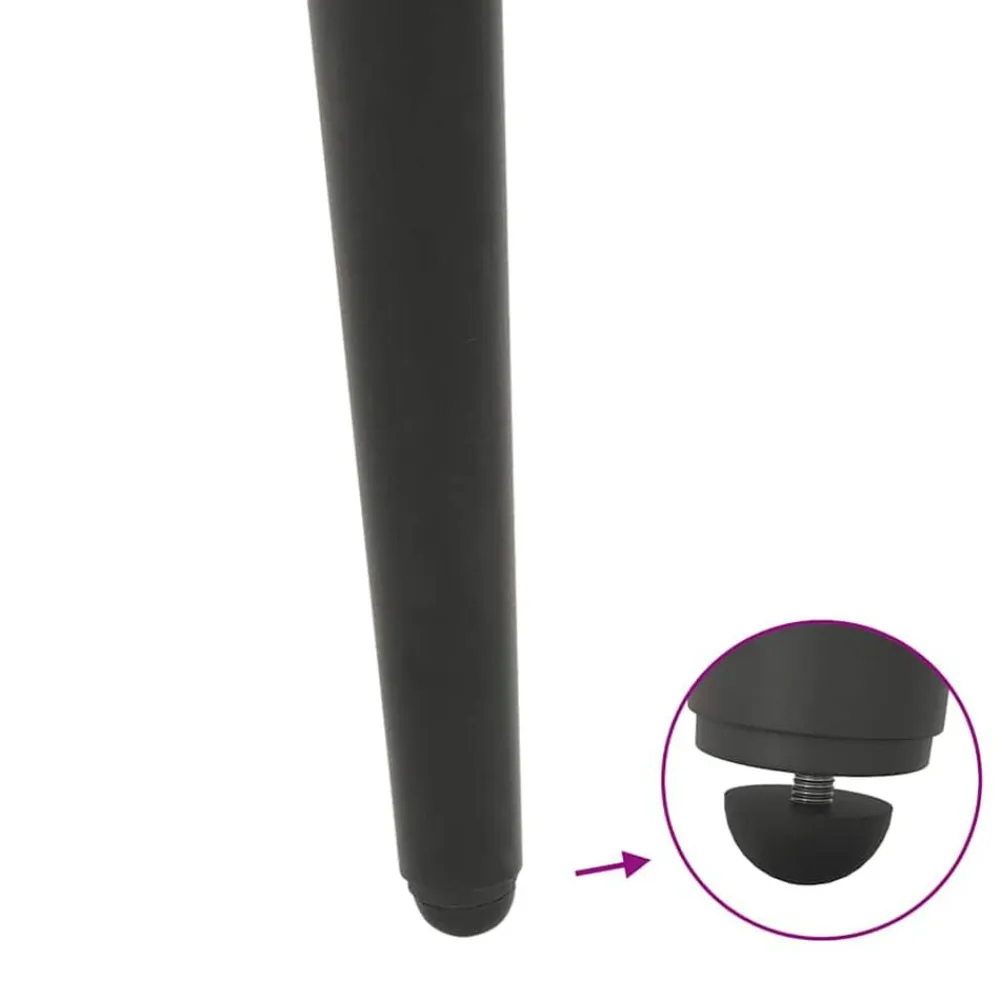vidaXL Patas cónicas para mesa de centro (4 unidades), , 30-31 cm, acero Antracita New