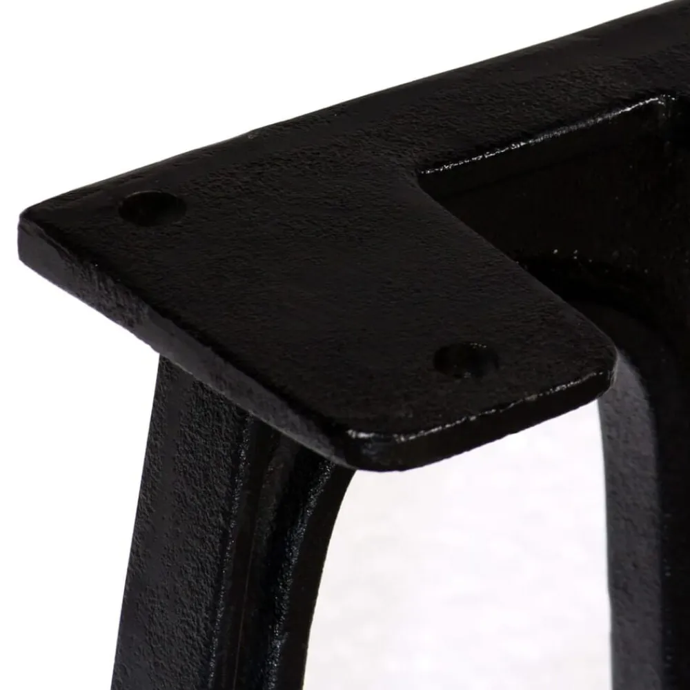 vidaXL Accesorios Para Mesas-Patas de banco base arqueada en forma de A hierro fundido2 uds
