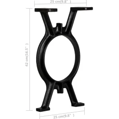 vidaXL Patas de banco en forma de O 2 unidades hierro fundido Clearance