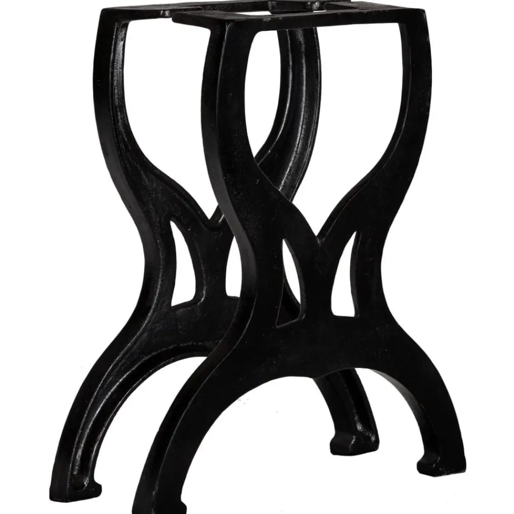 vidaXL Accesorios Para Mesas-Patas de banco estructura en X 2 uds hierro fundido