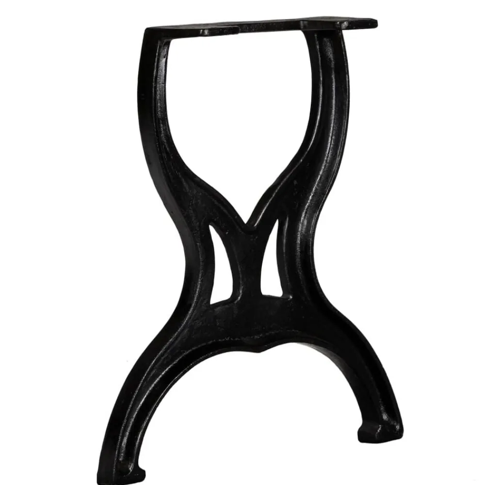 vidaXL Accesorios Para Mesas-Patas de banco estructura en X 2 uds hierro fundido