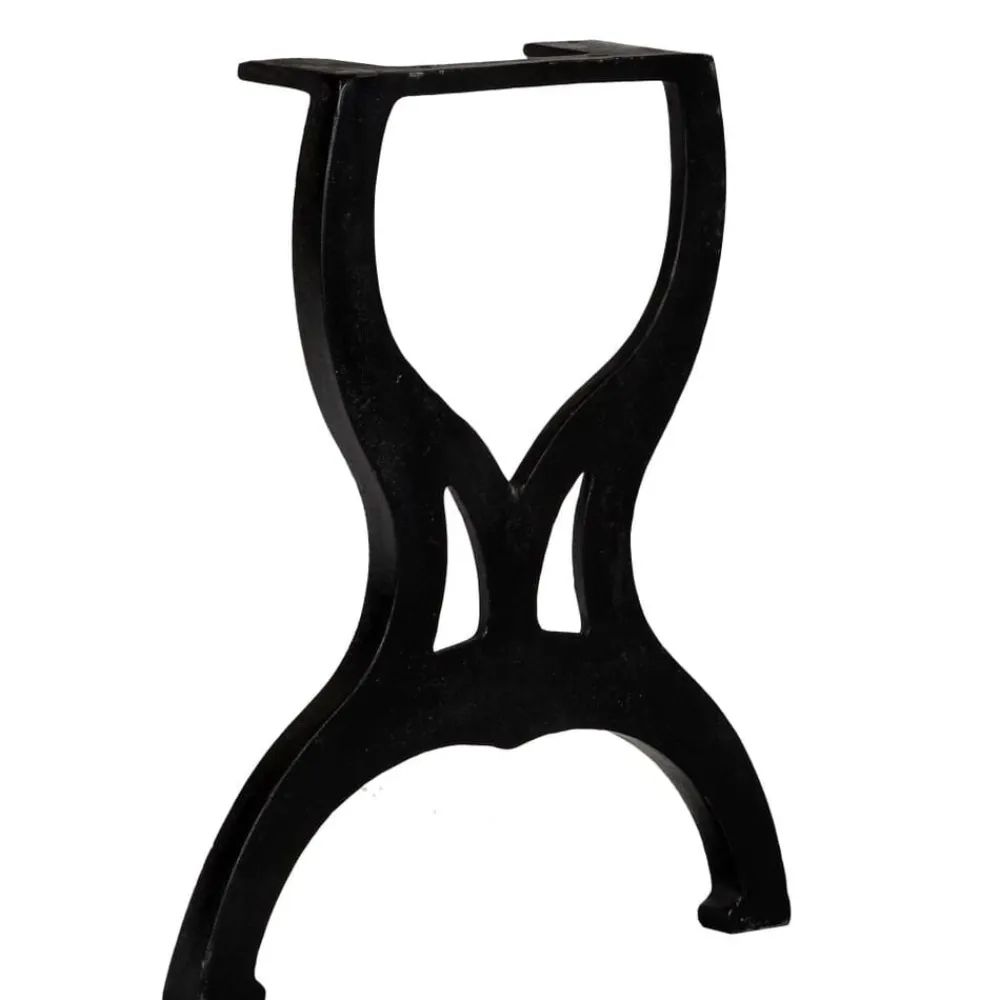 vidaXL Accesorios Para Mesas-Patas de banco estructura en X 2 uds hierro fundido