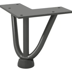 vidaXL Accesorios Para Mesas-Patas de horquilla para mesa de centro (4 unidades, , 10 cm, acero macizo)