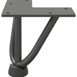 vidaXL Accesorios Para Mesas-Patas de horquilla para mesa de centro (4 unidades, , 10 cm, acero macizo)