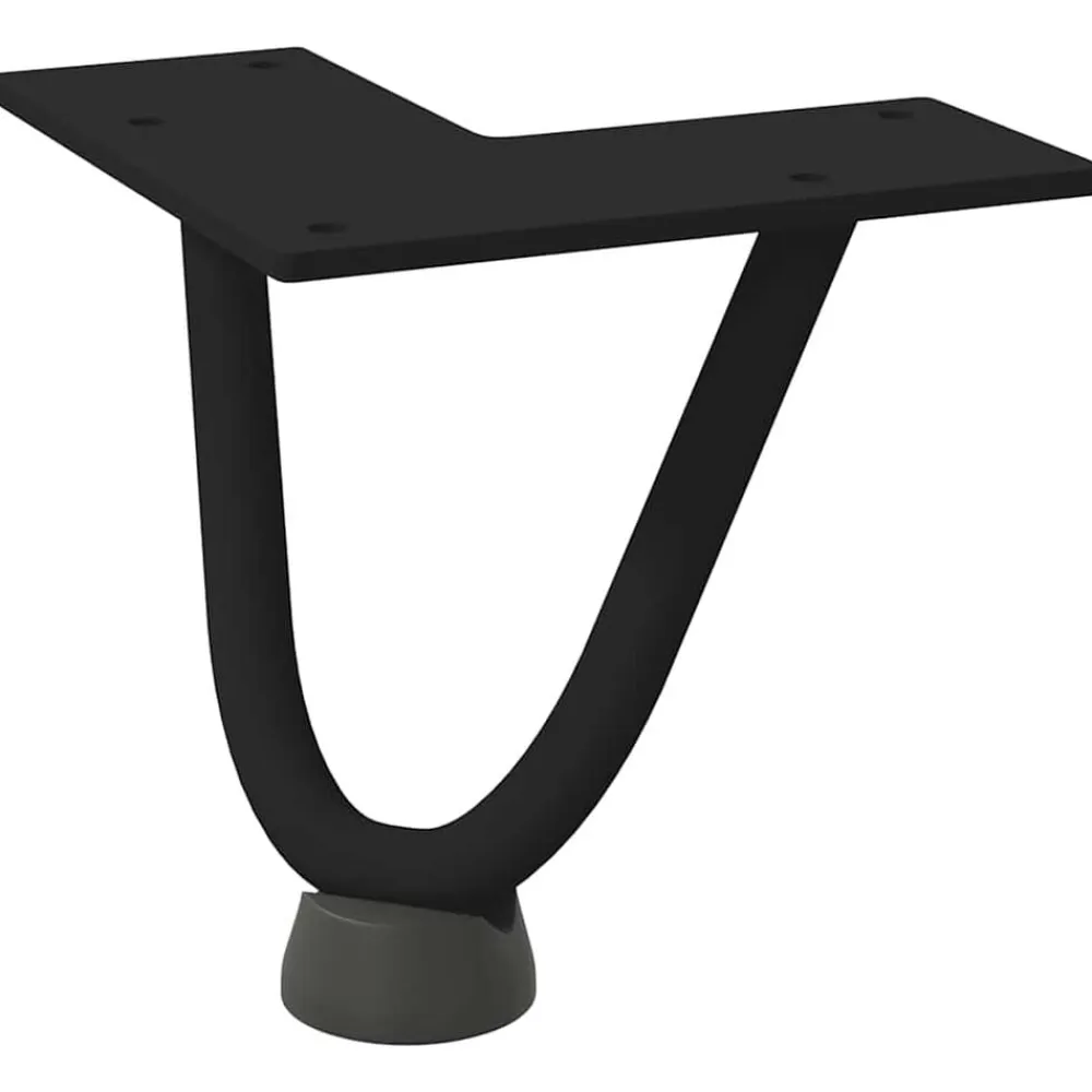 vidaXL Accesorios Para Mesas-Patas de horquilla para mesa de centro (4 unidades), color , 10 cm, acero macizo