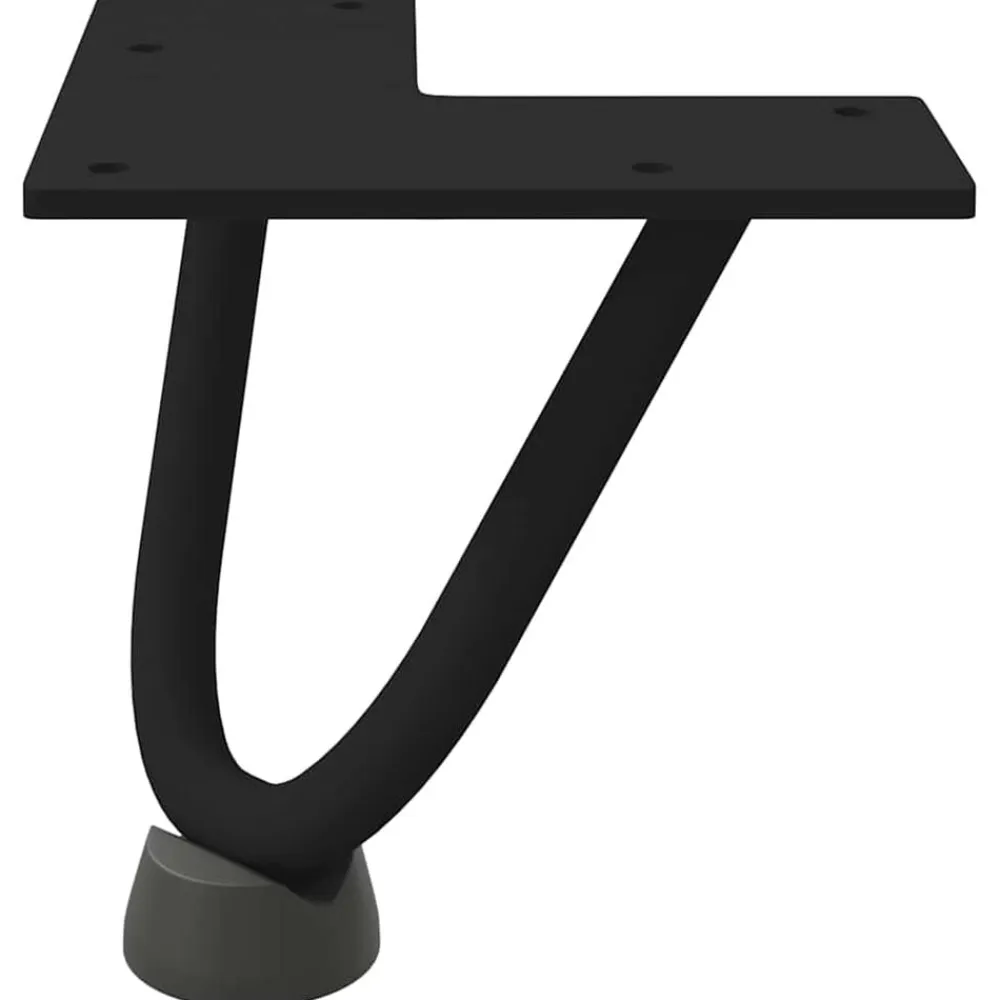 vidaXL Accesorios Para Mesas-Patas de horquilla para mesa de centro (4 unidades), color , 10 cm, acero macizo