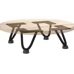 vidaXL Accesorios Para Mesas-Patas de horquilla para mesa de centro (4 unidades), color , 10 cm, acero macizo