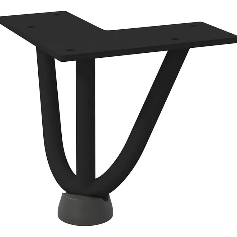 vidaXL Accesorios Para Mesas-Patas de horquilla para mesa de centro (4 unidades), color , 10 cm, acero macizo