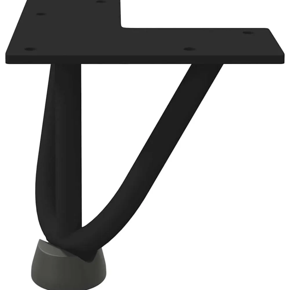 vidaXL Accesorios Para Mesas-Patas de horquilla para mesa de centro (4 unidades), color , 10 cm, acero macizo