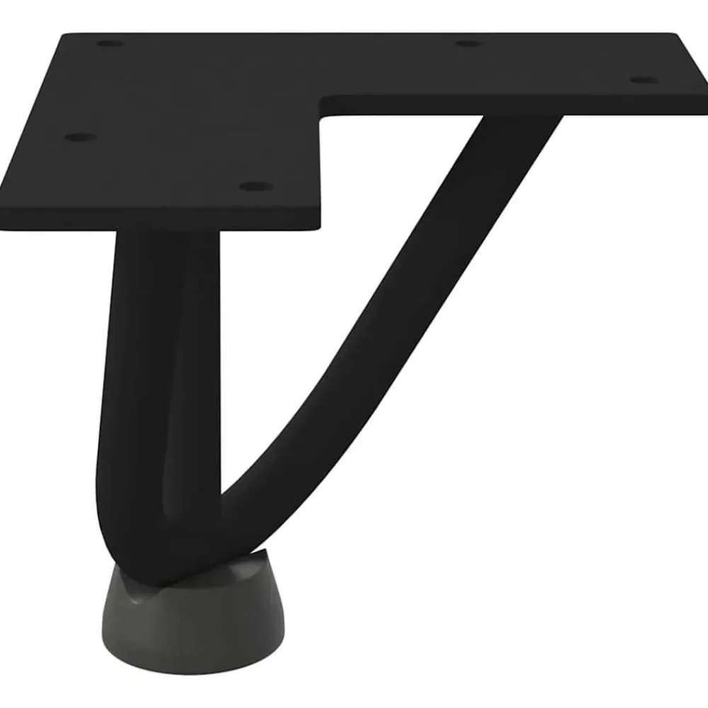 vidaXL Accesorios Para Mesas-Patas de horquilla para mesa de centro (4 unidades), color , 10 cm, acero macizo