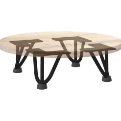 vidaXL Accesorios Para Mesas-Patas de horquilla para mesa de centro (4 unidades), color , 10 cm, acero macizo