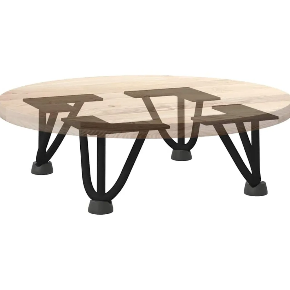 vidaXL Accesorios Para Mesas-Patas de horquilla para mesa de centro (4 unidades), color , 10 cm, acero macizo