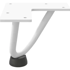 vidaXL Patas de horquilla para mesa de centro (4 unidades), color , 10 cm, acero macizo Blanco New