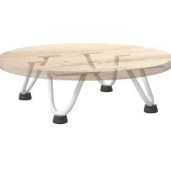 vidaXL Patas de horquilla para mesa de centro (4 unidades), color , 10 cm, acero macizo Blanco New
