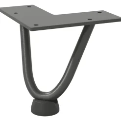 vidaXL Accesorios Para Mesas-Patas de horquilla para mesa de centro (4 unidades, , 10 cm, acero macizo)