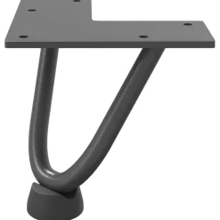 vidaXL Accesorios Para Mesas-Patas de horquilla para mesa de centro (4 unidades, , 10 cm, acero macizo)