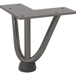 vidaXL Patas de horquilla para mesa de centro (4 unidades, acero , 10 cm, acero macizo) Natural Best